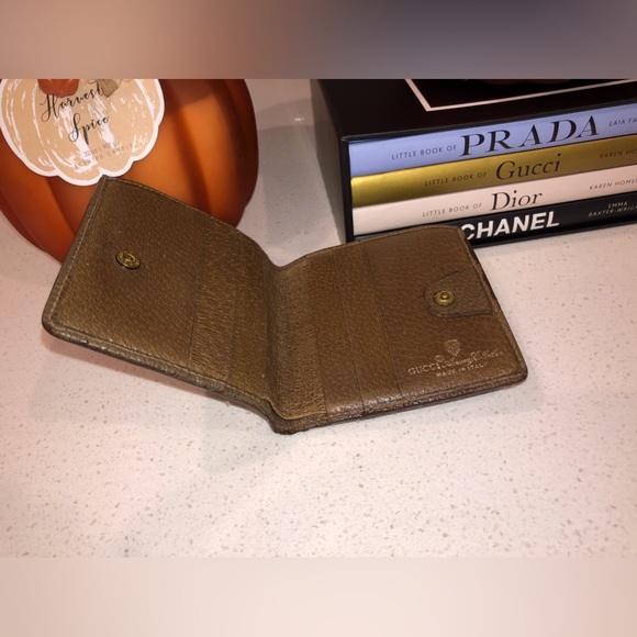 RARE! GUCCI Vintage GG Bifold Wallet PVC Leather Authentic VGUC - Picture 3 of 7